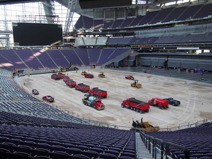 Vikings Stadium Park Construction